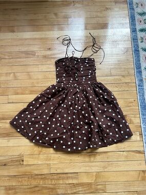 Abercrombie & Fitch Polka Dot Tie-Strap Sundress